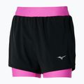 Spodenki do biegania damskie Mizuno ER 4.5" 2IN1 black/pink