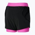 Spodenki do biegania damskie Mizuno ER 4.5" 2IN1 black/pink 2