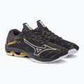 Buty do siatkówki męskie Mizuno Wave Lightning Z7 black oyster/mp gold/irongat 4