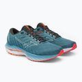 Buty do biegania męskie Mizuno Wave Inspire 19 province blue/ white/ light orange 4