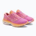Buty do biegania damskie Mizuno Wave Rider 26 Roxy cyclamen/white/mockorang 5