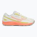 Buty do tenisa damskie Mizuno Break Shot 4 AC snow white/ neon flame/ ghost gray 2