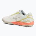 Buty do tenisa damskie Mizuno Break Shot 4 AC snow white/ neon flame/ ghost gray 3