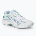 Buty do siatkówki dziecięce Mizuno Lightning Star Z7 JR white/gridge/patinagreen