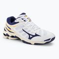 Buty do siatkówki Mizuno Wave Voltage white/blue ribbon/mp gold