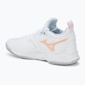 Buty do siatkówki damskie Mizuno Wave Dimension white/peach parfait/halogen blue 3