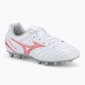 Buty piłkarskie dziecięce Mizuno Monarcida Neo III Select AG white/radiant red