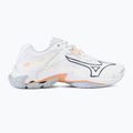 Buty do siatkówki damskie Mizuno Wave Lightning Z8 white/ navy peony/ peach parfait 2