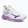 Buty do siatkówki damskie Mizuno Wave Dimension white/patrician purple/quince