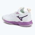 Buty do siatkówki damskie Mizuno Wave Dimension white/patrician purple/quince 3
