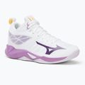 Buty do siatkówki damskie Mizuno Wave Dimension Mid white/patrician purple/quince