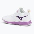 Buty do siatkówki damskie Mizuno Wave Dimension Mid white/patrician purple/quince 3