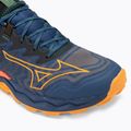 Buty do biegania męskie Mizuno Wave Daichi 8 estate blue/ apricot/ spicy orange 7