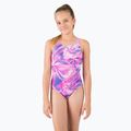 Strój pływacki jednoczęściowy dziecięcy Nike Hydrastrong Muliple Prints warm multi 4
