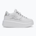Buty damskie KARL LAGERFELD Anakapri Signia white leather w/silver 2