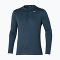 Longsleeve do biegania męski Mizuno Impulse Core Half Zip blue wing teal