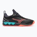 Buty do siatkówki Mizuno Wave Luminous 3 black/neon flame/peacock blue 2