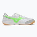 Buty piłkarskie męskie Mizuno Morelia Sala Pro IN white/neon green/galaxy silver 2