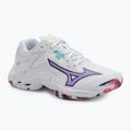 Buty do siatkówki damskie Mizuno Wave Lightning Z8 white/violet indigo/camelliaros