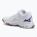 Buty do siatkówki damskie Mizuno Wave Lightning Z8 Mid white/violet indigo/camelliaros 3