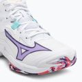 Buty do siatkówki damskie Mizuno Wave Lightning Z8 Mid white/violet indigo/camelliaros 7