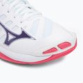 Buty do siatkówki damskie Mizuno Wave Voltage 2 white/violet indigo/camellia rose 7