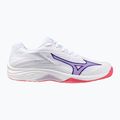 Buty do siatkówki dziecięce Mizuno Lightning Star Z7 white/violet indigo/camellia rose