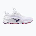 Buty do piłki ręcznej Mizuno Wav Stealth Neo 2 white/violet indigo/camellia rose
