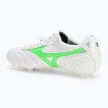 Buty piłkarskie męskie Mizuno Morelia II Japan Md white/neon green/galaxy silver 3