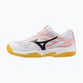 Buty do tenisa dziecięce Mizuno Break Shot 5 Jr CC white/calypso coral/citrus 8
