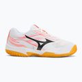 Buty do tenisa dziecięce Mizuno Break Shot 5 Jr CC white/calypso coral/citrus 2