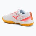 Buty do tenisa dziecięce Mizuno Break Shot 5 Jr CC white/calypso coral/citrus 3