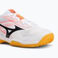 Buty do tenisa dziecięce Mizuno Break Shot 5 Jr CC white/calypso coral/citrus 7