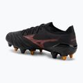 Buty piłkarskie męskie Mizuno Morelia Neo IV Beta Elite Mix SG black/morelia 40th red/black 3