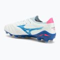 Buty piłkarskie męskie Mizuno Morelia Neo IV Β Elite MD white/tanager turquoise/pink tetra 3