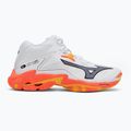 Buty do siatkówki Mizuno Wave Lightning Z8 Mid white/fiery coral 2/citrus 2