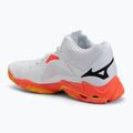 Buty do siatkówki Mizuno Wave Lightning Z8 Mid white/fiery coral 2/citrus 3