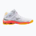 Buty do siatkówki Mizuno Wave Voltage 2 Mid white/fiery coral 2/citrus 2