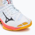 Buty do siatkówki Mizuno Wave Voltage 2 Mid white/fiery coral 2/citrus 7