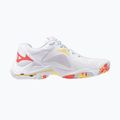 Buty do siatkówki damskie Mizuno Wave Lightning Z8 white/calypso coral/pale banan 2