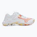Buty do siatkówki damskie Mizuno Wave Lightning Z8 white/calypso coral/pale banan 2