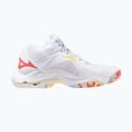 Buty do siatkówki damskie Mizuno Wave Lightning Z8 Mid white/calypso coral/pale banan 2
