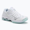 Buty do siatkówki damskie Mizuno Wave Voltage 2 white/blue tint