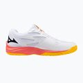 Buty do siatkówki dziecięce Mizuno Lightning Star Z7 white/fiery coral 2/citrus 2