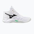 Buty do siatkówki Mizuno Wave Momentum Pro Mid white/black/frozen emerald 8