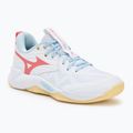 Buty do siatkówki damskie Mizuno Wave Momentum Pro white/calypso coral/pale banan