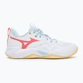Buty do siatkówki damskie Mizuno Wave Momentum Pro white/calypso coral/pale banan 2