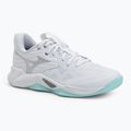 Buty do siatkówki damskie Mizuno Wave Momentum Pro white/blue tint