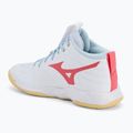 Buty do siatkówki damskie Mizuno Wave Momentum Pro Mid white/calypso coral/pale banan 3