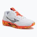 Buty do piłki ręcznej Mizuno Wave Stealth 6 white/fiery coral 2/citrus